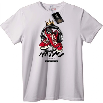 NOONEBRAND Тениска Крал на Кецовете - 2XL, White