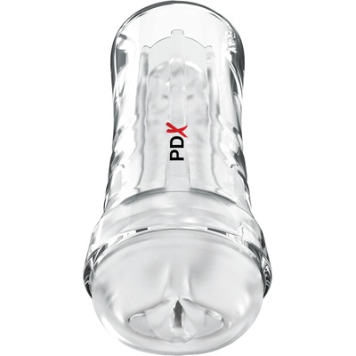 Pipedream PDX Extreme Super Luscious Lips Self-Lubricating Stroker Clear