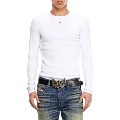 Diesel D-Ribber-LS-N t-shirt biele
