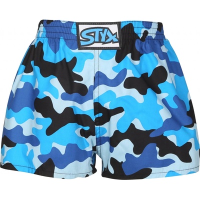 Styx detské trenky art klasická guma maskáč modrý