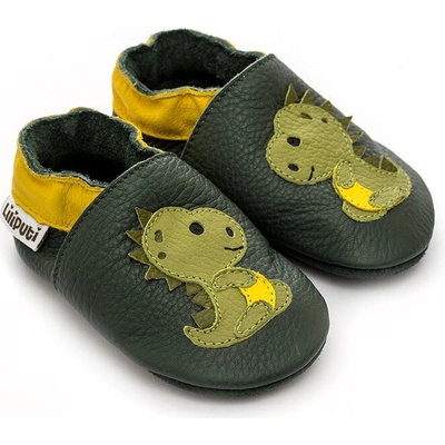 Liliputi barefoot capáčky Soft Dino zelené