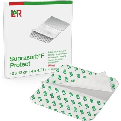Suprasorb F Protect - 10 cm x 12 cm—Sterilní fóliové krytí transparentní, samolepící, 10 ks