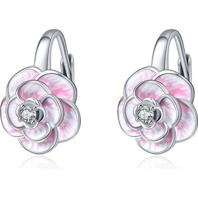 Lunica Klasické stříbrné náušnice RŮŽE 0657