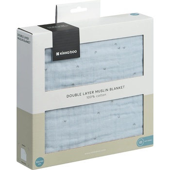 Kikkaboo Oдеяло от муселин двупластово 100х100 см Stripy Friends (31103010094)