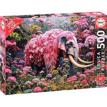 Educa Пъзел Educa от 500 части - Слон с флорални мотиви (EDU20228)