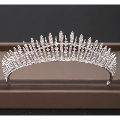 Naishide Jewelry slavnostní korunka do vlasů Crystal spines stříbrná
