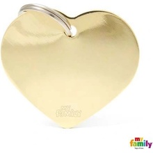 My Family gravírovateľný prívesok Big Heart Chromed Brass 3,1 x 3,76 cm