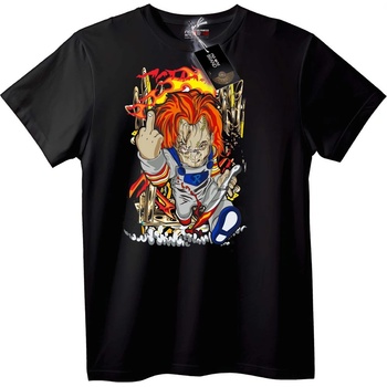 NOONEBRAND Тениска Chucky Огън - 5XL, Black