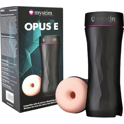 mystim Opus E Donut - електро мастурбатор (естествено-черно)
