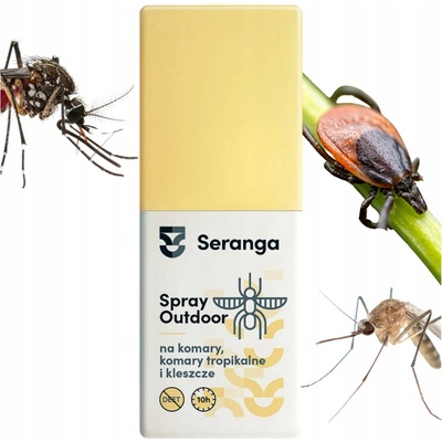 Seranga spray na komáry a klíšťata Outdoor 20% Icaridin 10 hodin ochrany 100 ml