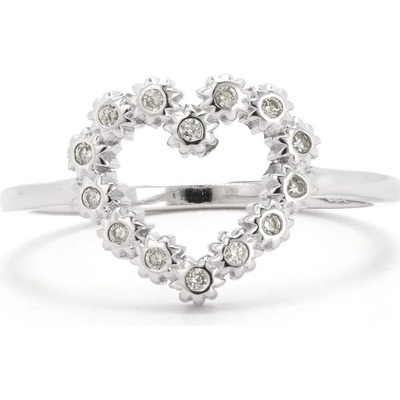 Rafity Stříbrný prsten "Floral Heart" se zirkony R0080-03