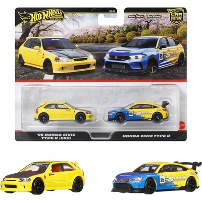 Hot Wheels Premium Car Culture 99 Honda Civic Type-R and Honda Civic Type-R