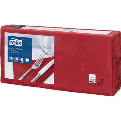 TORK ubrousky papírové 2V bordové 33x33cm