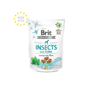 Brit Care Crunchy Cracker - лакомство за кучета с насекоми, риба тон и мента за свеж дъх 200гр