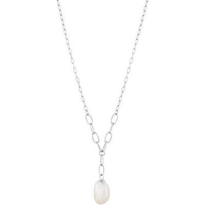 Preciosa Nežný strieborný náhrdelník s pravou perlou pearl heart 5356 01