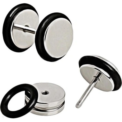 Šperky eshop falešný piercing do ucha z oceli stříbrné barvy PC29.11