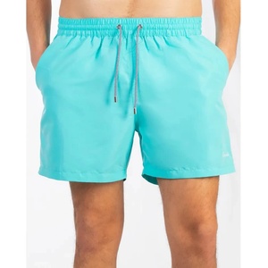 Faconnable Бански гащета Façonnable Logo Solid swimming shorts - Blue (Curacao Blue)