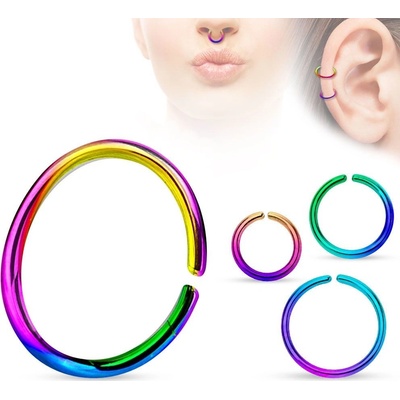 Šperky4U piercing do nosu kruh duhový N0006-0811