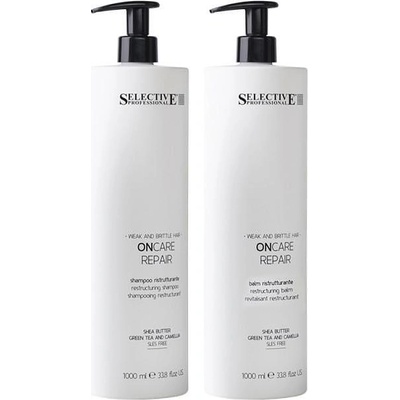 Selective Professional Възстановяващ комплект шампоан и балсам за увредена и накъсана коса Selective On Care Repair