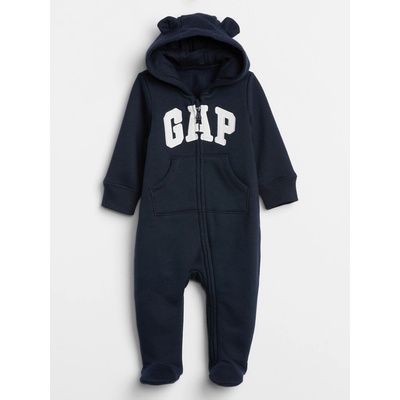 Baby overal GAP logo Tmavo modrá