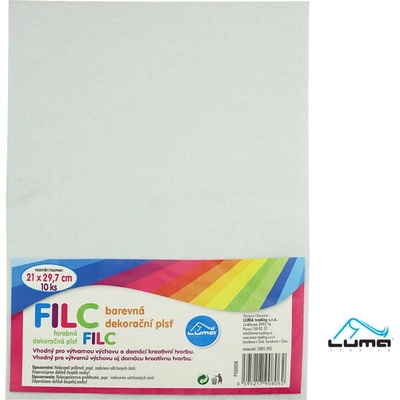 Luma filc 1mm dekorační, 20x30cm bílý