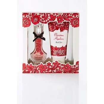 Image 1 of Christina Aguilera Red Sin Подаръчен комплект, Парфюмна вода 15ml + Душ гел 50ml, Жени