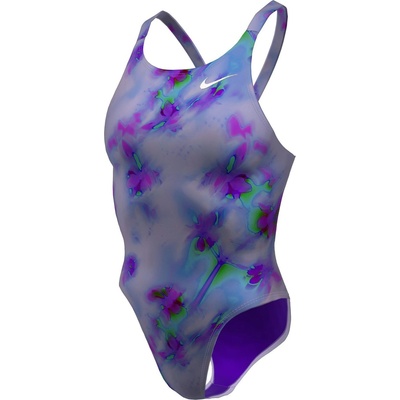 Nike Hydrastrong Multi Print Fastback One-Piece - Court Purple