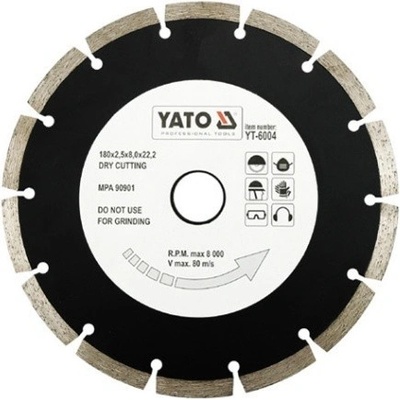 Yato Kotouč diamantový 180 x 22,2 x 2,5 mm YT-6004