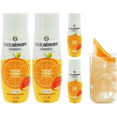Sodastream pomeranč mango zero 4 x 440 ml