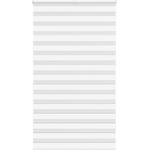 vidaXL Зеброва щора бял 125x230 см Ширина на плата 120, 9 см полиестер (4014812)