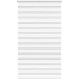 vidaXL Зеброва щора бял 125x230 см Ширина на плата 120, 9 см полиестер (4014812)