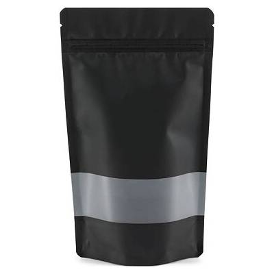 Doypack ZIP | černý mat s okénkem| recyklovatelný obsah 1000ml (180 × 290 + 90mm)