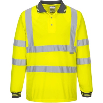 Portwest Polokošile S277 HiVis dlouhý rukáv reflexní Žlutá 5XL – Zboží Dáma