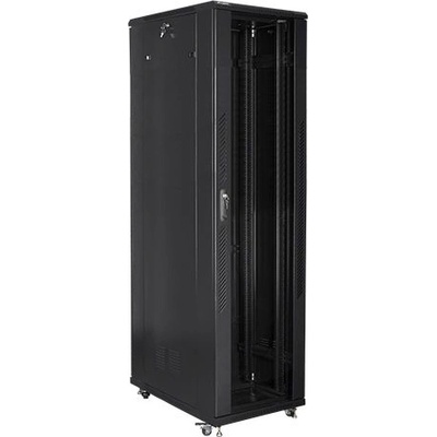Lanberg Комуникационен шкаф Lanberg rack cabinet 19" free-standing 47U / 800x1000 self-assembly flat pack, black (FF01-8047-12B)