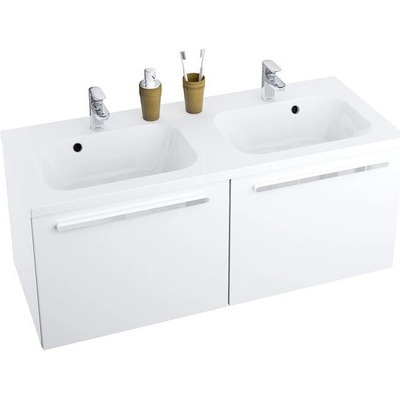 RAVAK CHROME 120 x 49 x 47cm skrinka pod dvojumývadlo so zásuvkami - cappuccino / biela
