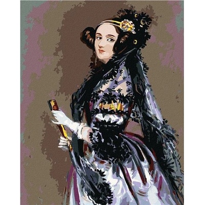 zuty Malování Podle Čísel Portrét Ada Lovelace Alfred Edward Chalon 80 x 100 Cm Plátno Rám