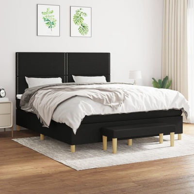 vidaXL Boxsprings matrací černá textil