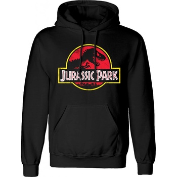 CurePink: | mikina Jurassic Park|Jurský Park: Classic Logo černá