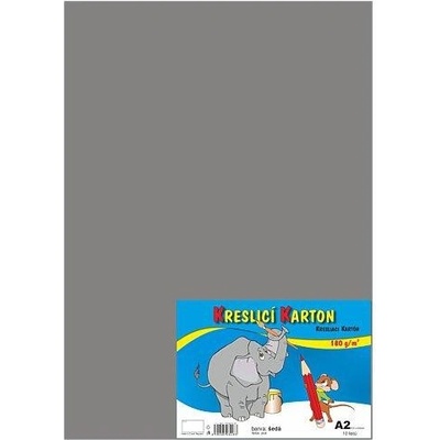 Kreslící karton šedý A2 180gr. / 10 ks
