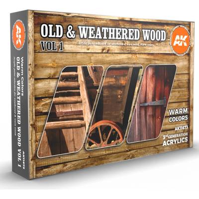 AK-Interactive Farbiaca sada AK Old & weathered wood vol 1