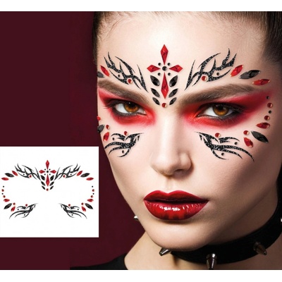 Guirca kamínky na obličej gothic