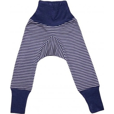 Cosilana Rostoucí kalhoty modrý pruh z merino vlny a hedvábí