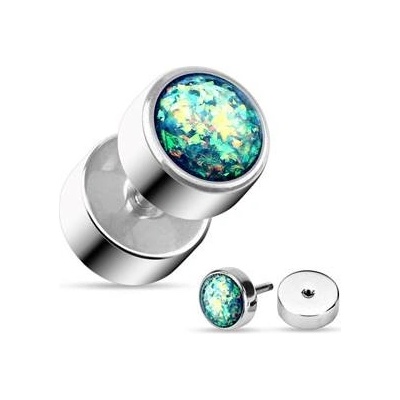 Šperky4U falešný piercing do ucha FP102-G zelená