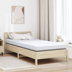 vidaXL Топер за матрак от мемори пяна 90 x 200 cm Thick Меко Бяло (4106245)