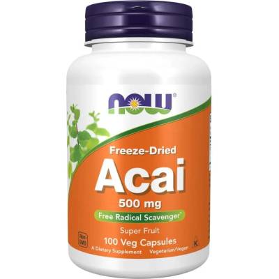 NOW Acai, 500 mg, 100 капсули, Now