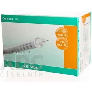 bb Omnican Inz. Striekačka 100 objem 1 ml, ihla 0,30 x 12 mm, 100 ks