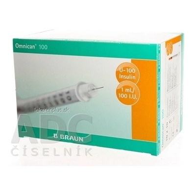bb Omnican Inz. Striekačka 100 objem 1 ml, ihla 0,30 x 12 mm, 100 ks