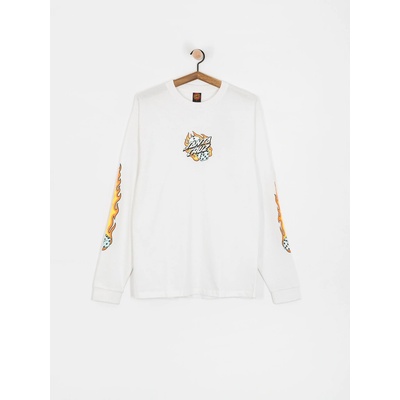 Santa Cruz Flaming Dice Dot Front white