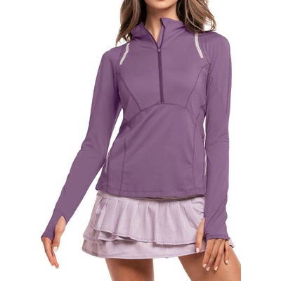 Lucky In Love Architect 1/4 Zip L/S Top fialová