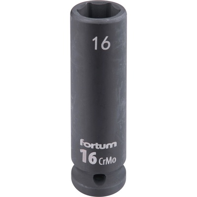 Fortum машинна (ударна) муфа 1/2", 16 mm, L 78 mm, почернена, FORTUM